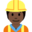 construction worker, dark skin tone